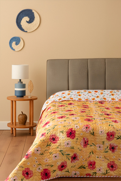BELENAY HOME Briva Double Sided Multi-Purpose Double Bedspread 195 X 220 cm