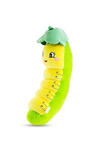 Generic AYEBIA Cute Caterpillar Plush Hug Pillow – 50cm Soft Stuffed Animal Toy, Fluffy Cuddle Cushion for