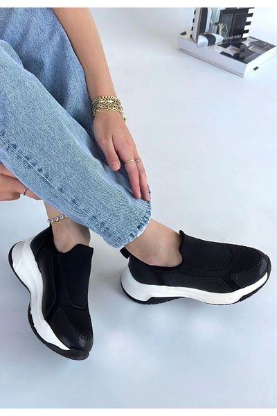 STILVANA Kendy Black Skin Sports Shoes