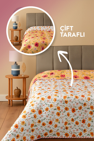 BELENAY HOME Briva Double Sided Multi-Purpose Double Bedspread 195 X 220 cm