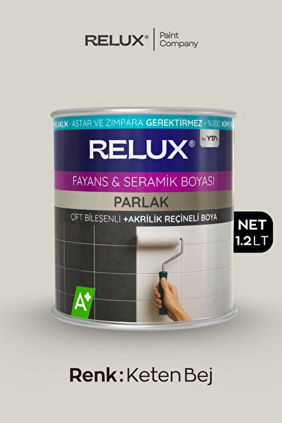 Relux Paint Fayans Boyası – Astarsız ve Vernik Gerektirmez, Parlak, Kimyasal ...