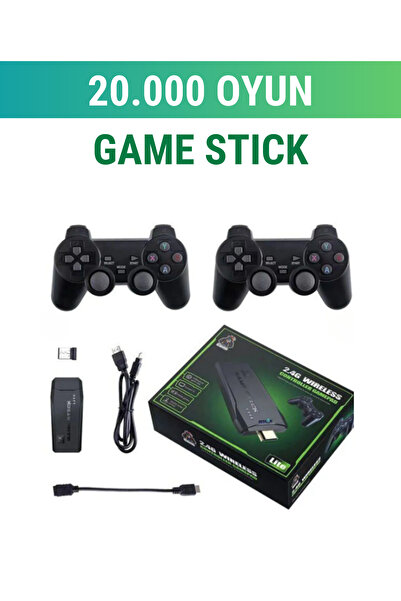 WUNİT Gaming Atari 2.4g Uyumlu Kablosuz Çift Kol Atari Retro 20000 Oyun Game Stick 4K