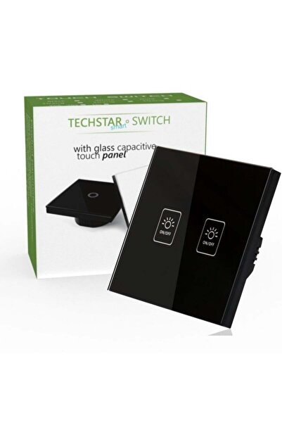 TECHSTAR Întrerupător tactil TG02 recondiționat, Sticlă securizată, Design mo...