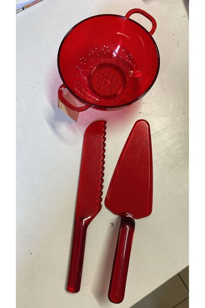 Fırsatlar Dünyası Red Acrylic Serving Set Spatula – Durable and Stylish Kitchen Utensil