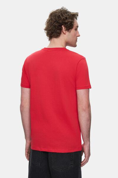 Eckō Unltd. Tomlinson Red Crew Neck Printed Standard Fit Men's Tshirt