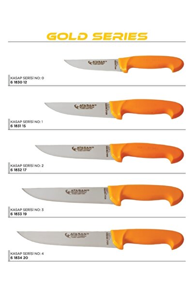 ATASAN Gold Seri 5'li Mutfak Seti Kasap Bıçak Et ve Sebze Bıçakları