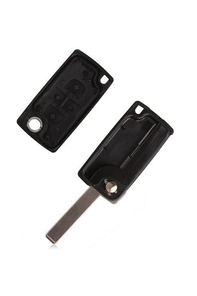 TECHSTAR Carcasă cheie cu 4 butoane pentru Peugeot 1007 – model cu clapă compatibil cu BRE2247