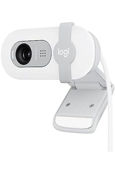 logitech Brio 100 Webcam FHD for Meetings and Live Streaming - White