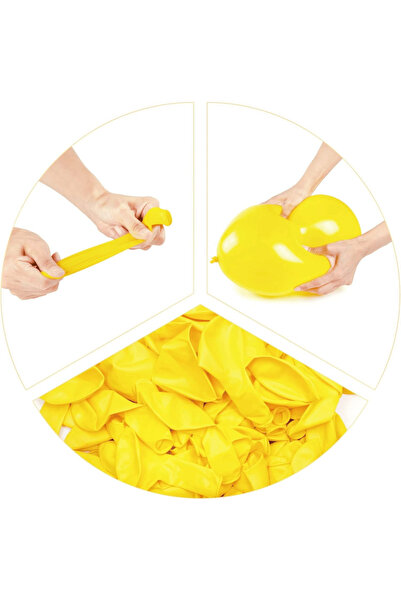 Bunloon Yellow Balloon 50 Pieces Pastel Color – Bulk Organization and Decoration Set