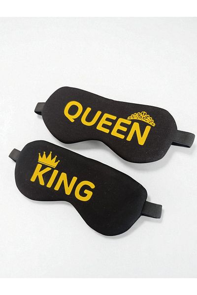 BeyzHal 👑   King & Queen – Crowned Couple Sleeping Headband Set - Gift for Lovers