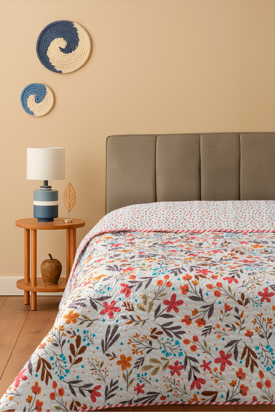 BELENAY HOME Briva Double Sided Multi-Purpose Double Bedspread 195 X 220 cm