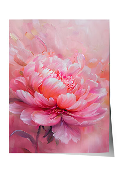 Zestia Poster fără ramă, fotografie macro cu flori roz, poster decorativ pent...