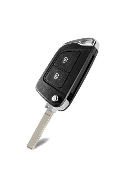 TECHSTAR Carcasă cheie auto ® KS-106 pentru Peugeot 207, 307, 407, 2 butoane, lamă HU83, neagră