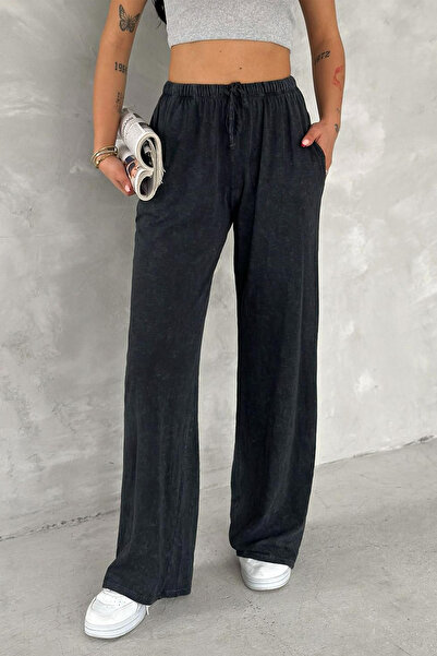 Noa Noa Kadın Siyah Bağcıklı Rahat Pantolon – Günlük Sokak Stili