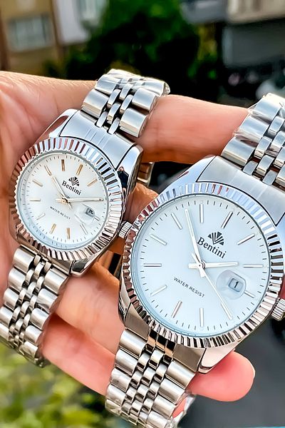 Bentini Original Couple Men Women Set with 2 Years Warranty Co-Chelic Watch + Bracelet Gift