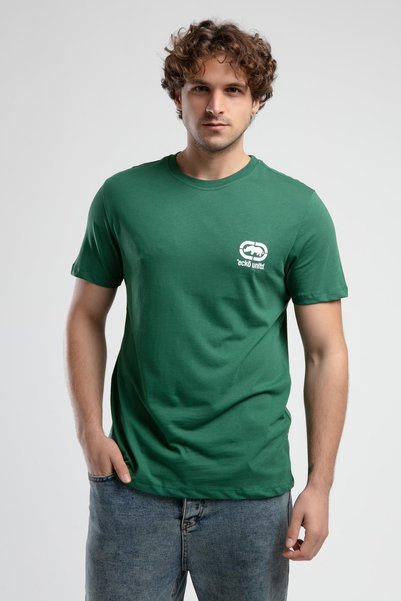 Generic Brand Corinth Green Crew Neck Printed Standard Fit Men's Tshirt