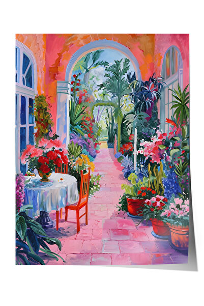 Zestia Αφίσα χωρίς πλαίσιο, Πολύχρωμο σκηνικό δρόμου, Αφίσα διακόσμησης σαλον...