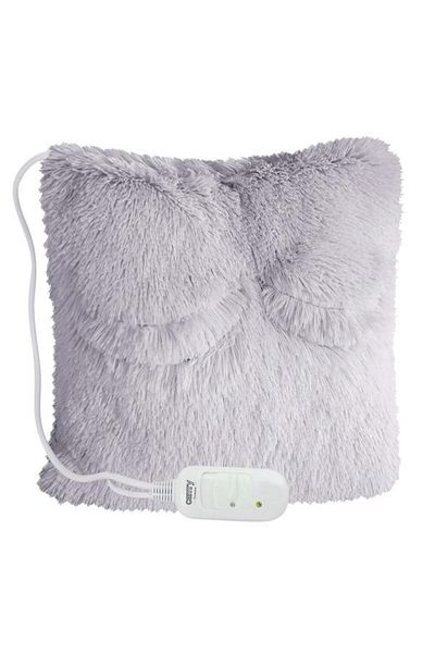 CAMRY Electric Heating Pillow Microfiber, 80W, 38 x 38 cm, 2 Temperature Settings, Furry Plush Cover with