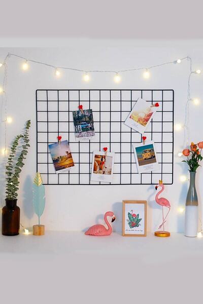 HALL BREATHE Metal fotoğraf askısı, pano ve notluk, 40x60 cm, 20 adet, mandal...