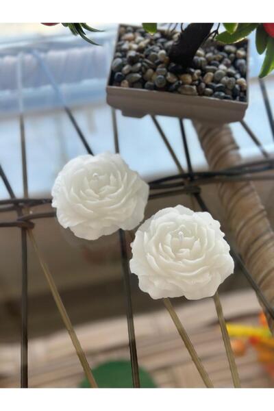 seneminatolyesii 2'li Set %100 Organik Soya Wax Şakayık (Peony) Mum – Kokusuz...