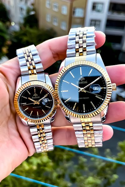 Bentini Original Couple Men Women Set with 2 Years Warranty Co-Chelic Watch + Bracelet Gift