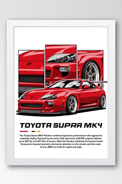 Saturn Toyota Supra MK4 Tablo cu cadru - Poster Toyota