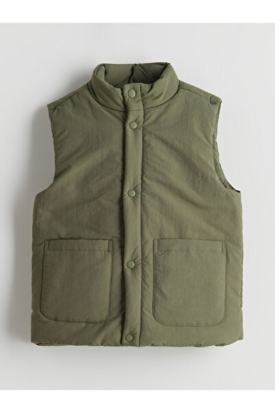 LC Waikiki Lcw Kids New Season Stand Collar Krinkle Boy's Vest