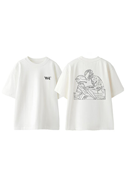 THEWERT Μπλουζάκι με στάμπα στην πλάτη με σχέδιο Biker Lover Design, βαμβακερ...