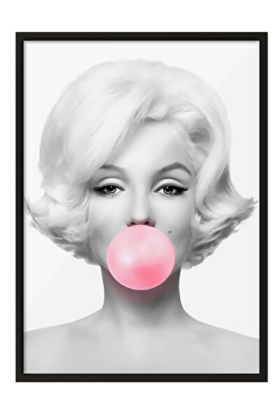 Zestia Tablou înrămat negru, alb-negru Marilyn Monroe, Poster decorativ pentr...