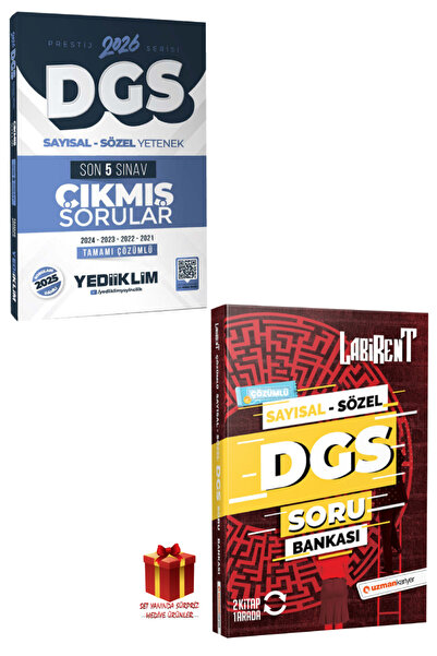Yediiklim Yayınları 2026 Yediiklim DGS Sayısal Sözel Çıkmış Sorular+Yuzmankar...