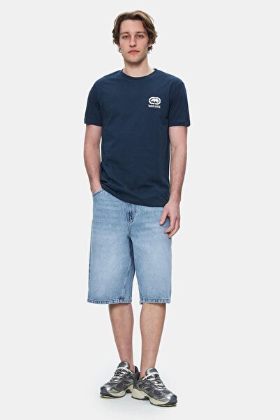 Eckō Unltd. Corinth Navy Blue Crew Neck Printed Standard Fit Men's Tshirt