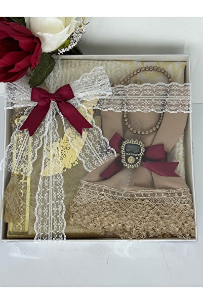 Markapolin Dowry Prayer Rug Set Gift Cross Umrah Mevlid