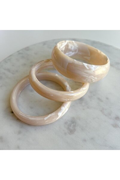 CHARMLUCKY مجموعة أساور من العظام مكونة من 3 قطع