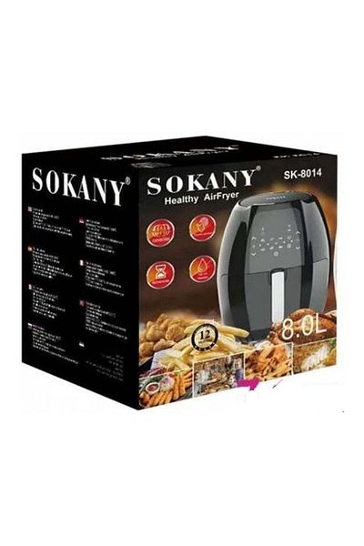 SOKANY Sk-8014 Oil-Free Healthy Air Frying Pan with Digital Touch Screen - 8L
