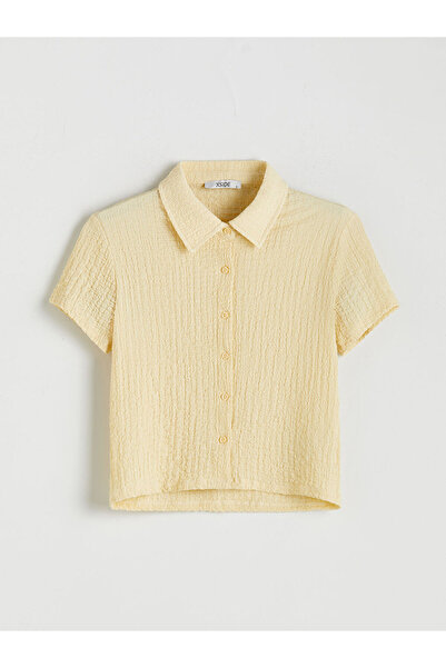 LC Waikiki Жълта раирана дамска риза