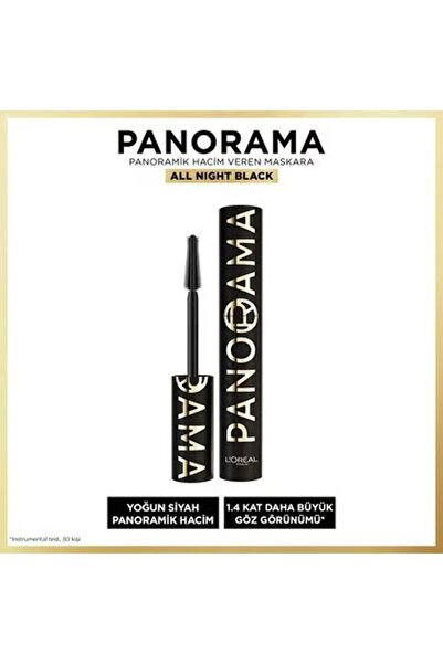 L'Oreal Paris Panorama Hacim Veren Maskara All Night Black Siyah