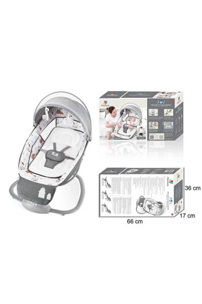 Generic Mastela - 3-in-1 Rocking Cradle and Swing for Newborns - Giraffe - Gray