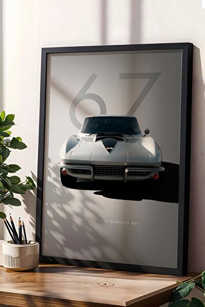 Saturn 1967 Corvette Stingray 427 Tablou cu cadru - Poster de mașină ediție specială
