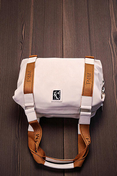 HFKY Geantă de mână și de umăr bej pentru femei. Geantă lată.