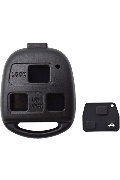 TECHSTAR Carcasă cheie auto cu 3 butoane compatibilă cu Toyota Yaris, Corolla, RAV4, Avensis, Lexus RX, GS,