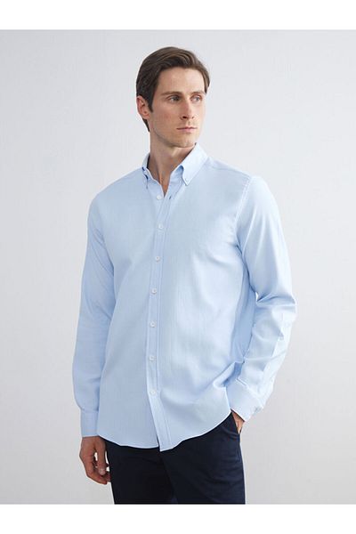 LC Waikiki Create Your Style from Uzg Store |   Regular Fit Long Sleeve Dobby Men's Shirt
