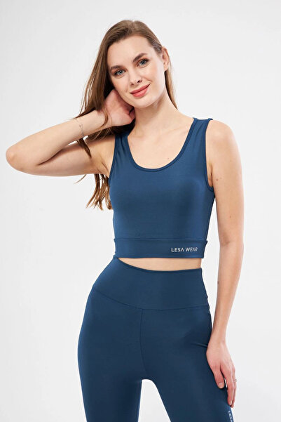 MODA Sleeveless Athlete Printed Crop - Turquoise