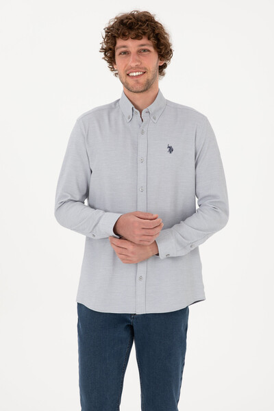 U.S. Polo Assn. Men's Gray Long Sleeve Shirt 50316639-Vr024