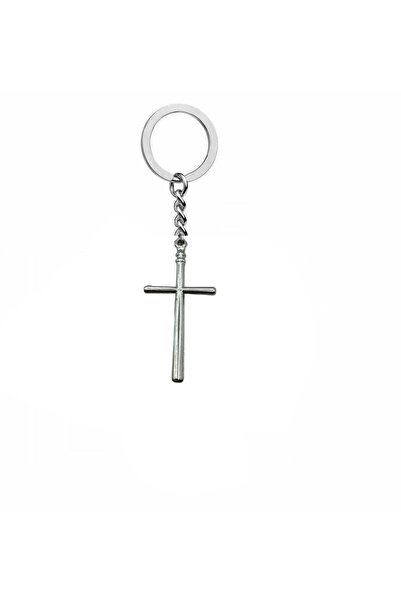 Herşey Nota Breloc unisex cu design minimalist cu figură de cruce – accesoriu metalic elegant și rafinat