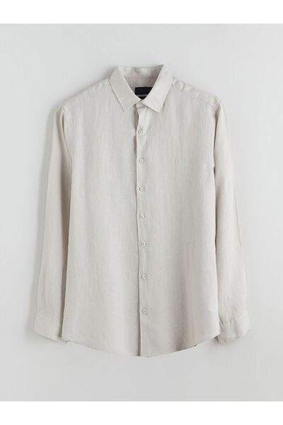 LC Waikiki Regular Fit Long Sleeve Linen Men's Shirt
