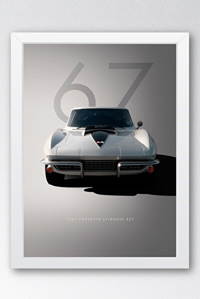 Saturn 1967 Corvette Stingray 427 Tablou cu cadru - Poster de mașină ediție specială