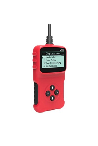 TECHSTAR ® V309 Car Diagnostic and Scan Tool, OBD2, Read/Clear Fault Codes, LCD Screen, DTC Search,