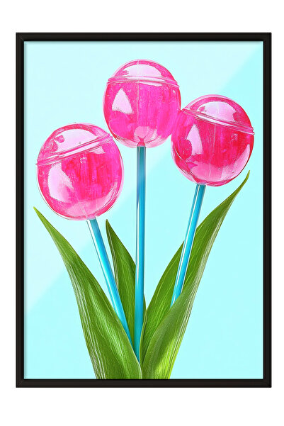 Zestia Πίνακας με μαύρο πλαίσιο, εικονογράφηση Candy Tree, Διακοσμητική αφίσα...