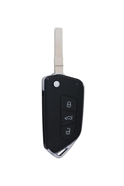 TECHSTAR Carcasă cheie auto modificată, 3 butoane, compatibilă cu Volkswagen Golf 5, Passat B6, Touran,
