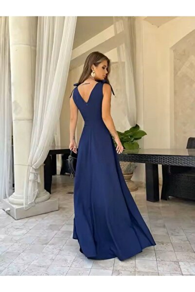 kendim fashion Women's Straps Shoulder Tie Double Breasted Collar Long Slit J...